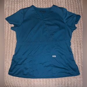 Grey’s Anatomy XL Caribbean Blue 2 Pocket Scrub Top